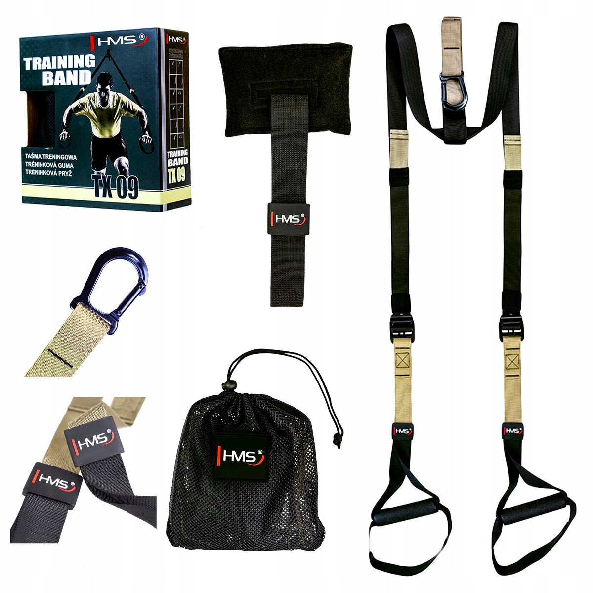 TRX EXERCISE TAPES PROFESSIONAL TRAINING BELTS STRONG 250KG / 227CM HMS