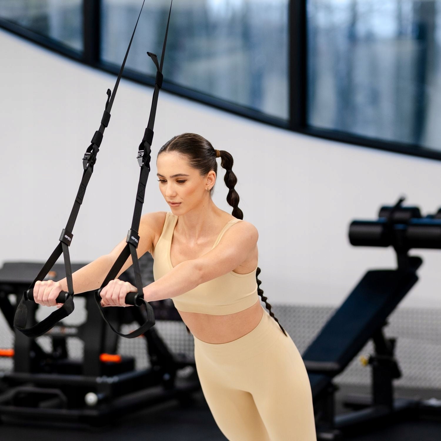 TRX TRAINING BELTS FOR CROSSFIT PRO EXERCISES GYMTEK Color black