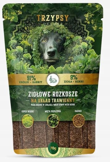 TRZYPSY HERBAL DELIGHTS Rabbit Strips for Digestive System 70g