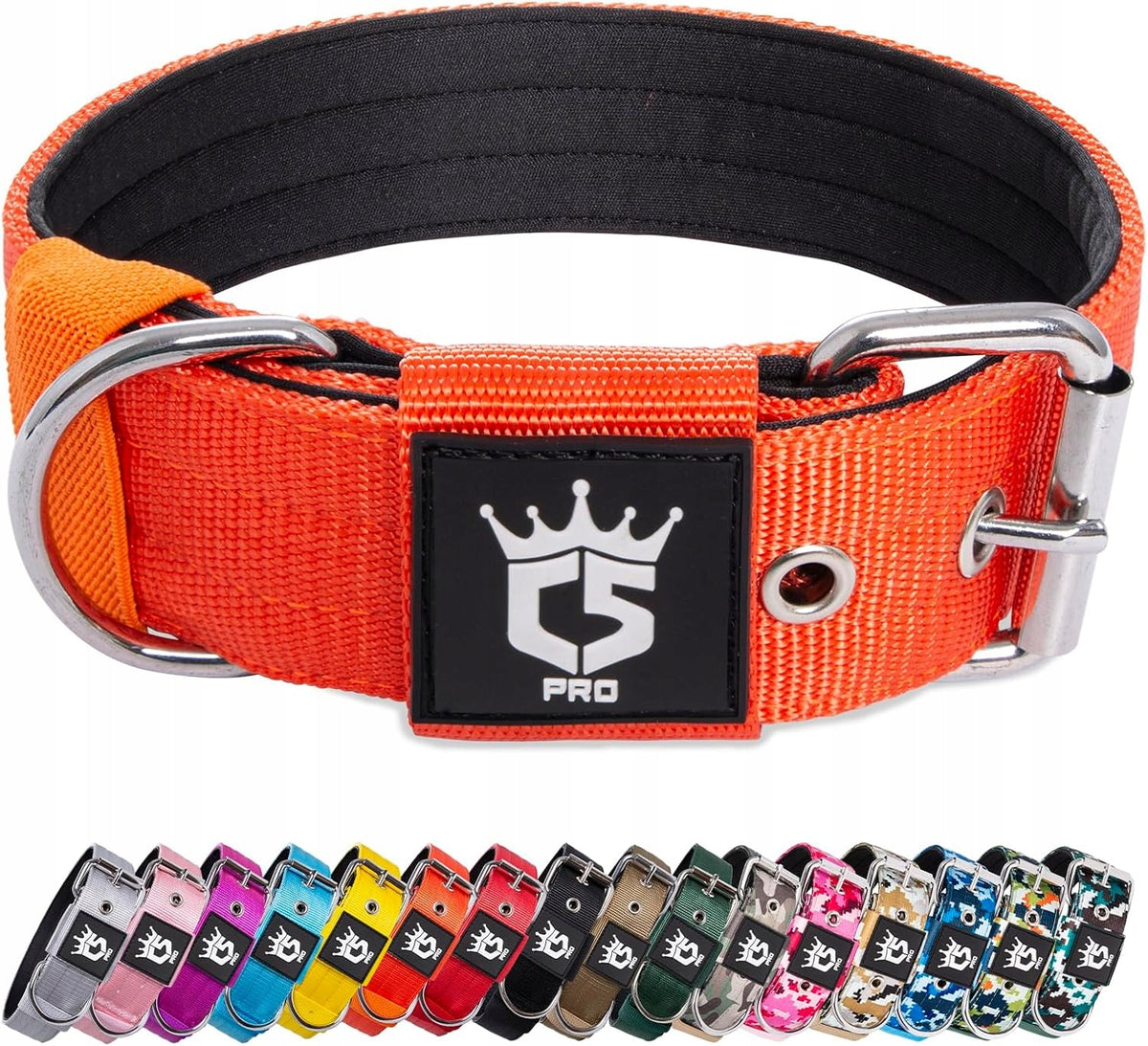 TSPRO Tactical Dog Collar Orange r. L