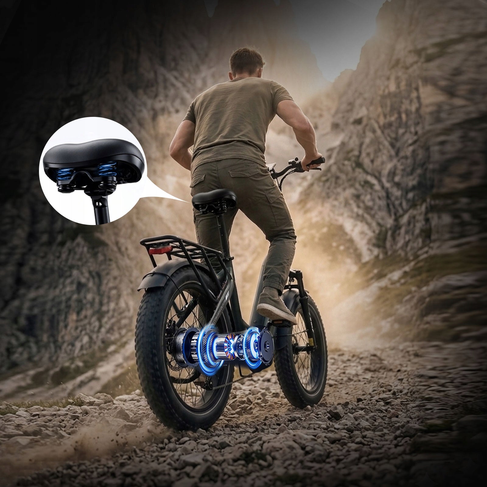 TTGO F6 Boost Electric City Bike 250W 48V18AH 25KM/H 140KM 20" 70NM Folding Frame size bigger