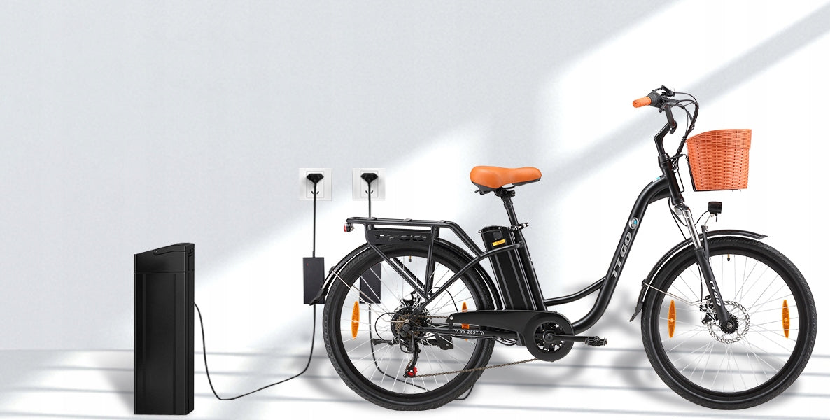 TTGO YY-26ST Women's/Men's Electric Bike 250W 25KM/H 36V 14.5Ah 26 inches Foldability partially assembled, calibrated