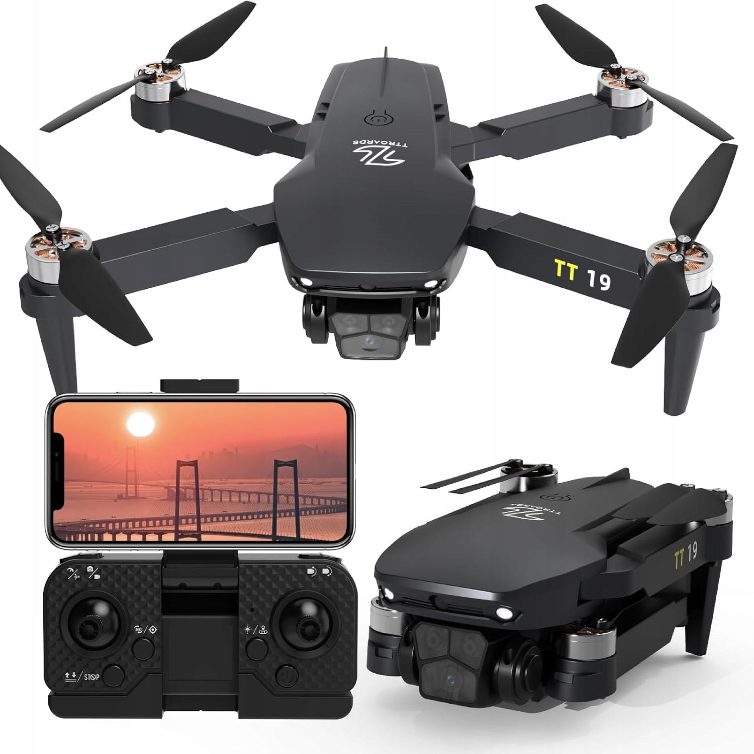 TTROARDS TT19 DRONE REMOTE CONTROLLED WITH WIFI CAMERA 1080p HD BRUSHLESS
