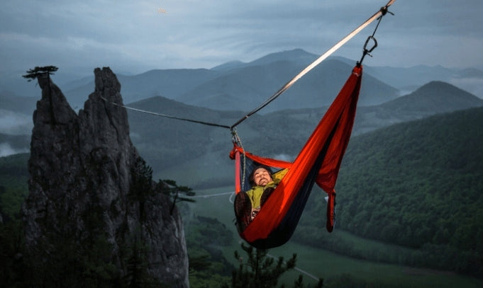 TTTM Lightest Hammock - Single Person, 150KG Capacity - Orange (TML53) Material width 140 cm
