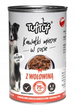 TUF TUF CAN MEAT PIECES WITH BEEF FOR DOG 415G