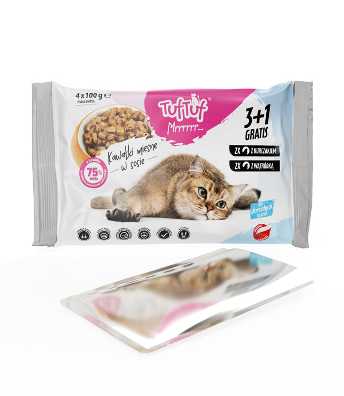 TUF TUF WET CAT FOOD SACHET 100G 4 PIECES