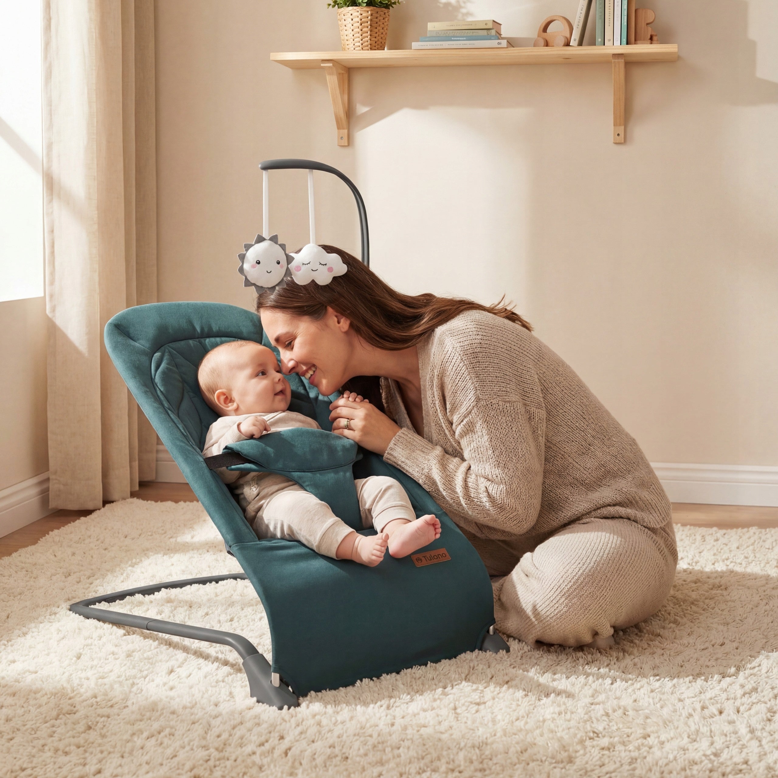 TULANO Baby Rocker Lounger Folding Adjustable with Straps Packaging status original