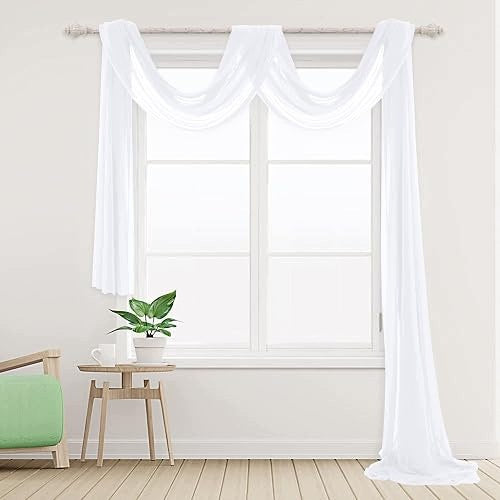 TULLE CURTAIN TRANSPARENT VEIL FOR WEDDING DECORATION 160X600 CM Brand no brand
