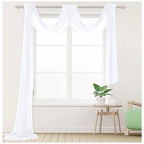 TULLE CURTAIN TRANSPARENT VEIL FOR WEDDING DECORATION 160X600 CM