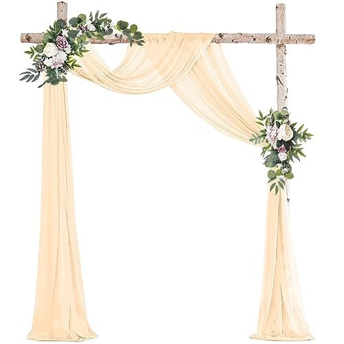 TULLE CURTAIN WEDDING ARCH DECORATION TRANSPARENT 75X600 CM Brand no brand