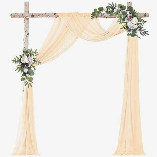 TULLE CURTAIN WEDDING ARCH DECORATION TRANSPARENT 75X600 CM