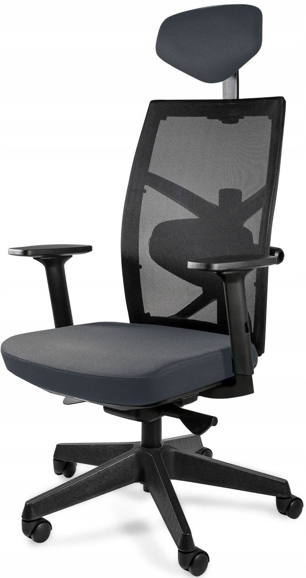 TUNE Office Chair Grey – Rotating, Ergonomic with Black Mesh, High EAN (GTIN) 5906122402362