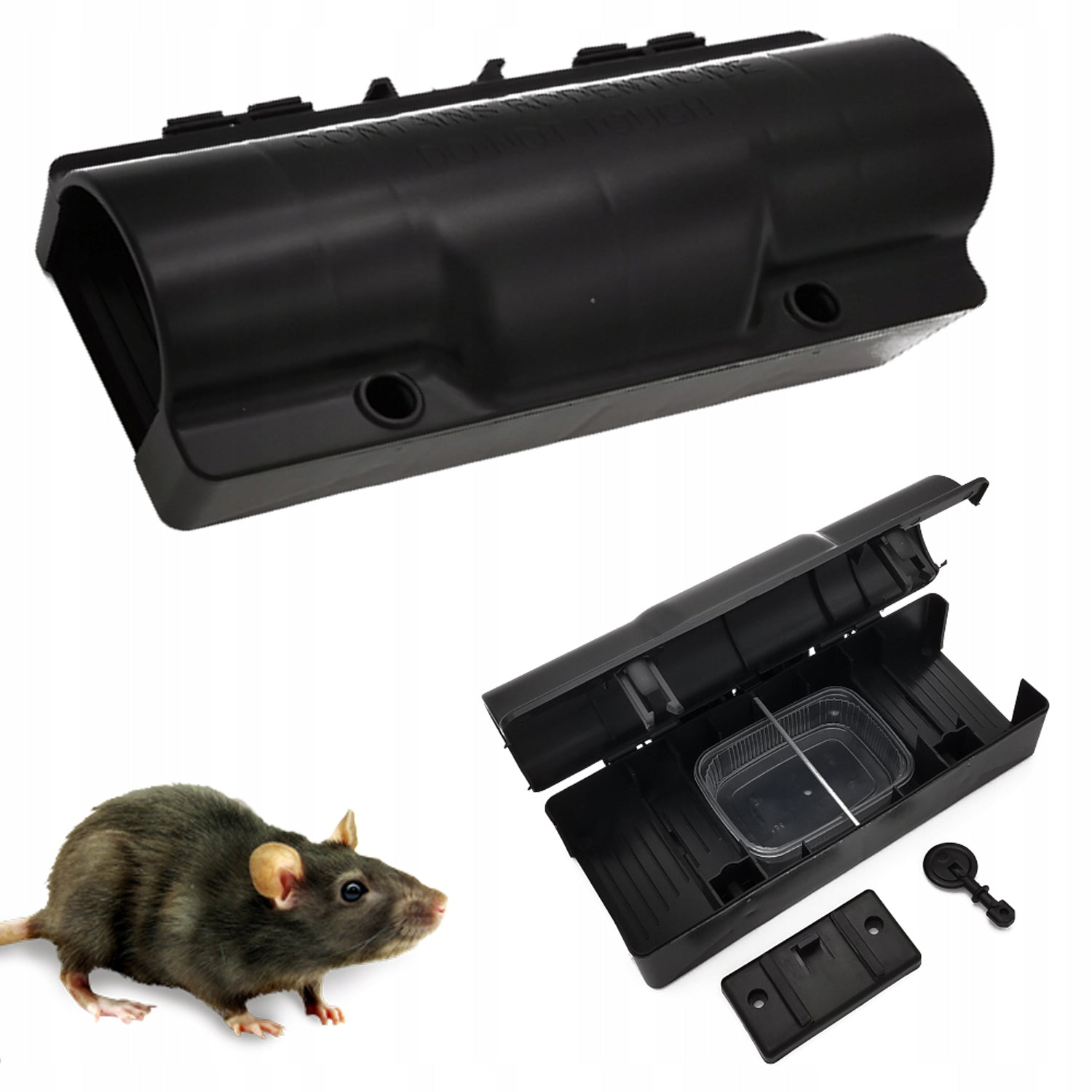 TUNEL deratization feeder for rats and mice + WALL ADAPTER Manufacturer code OGRÓDPRO - stacja tunel z adapterem na myszy