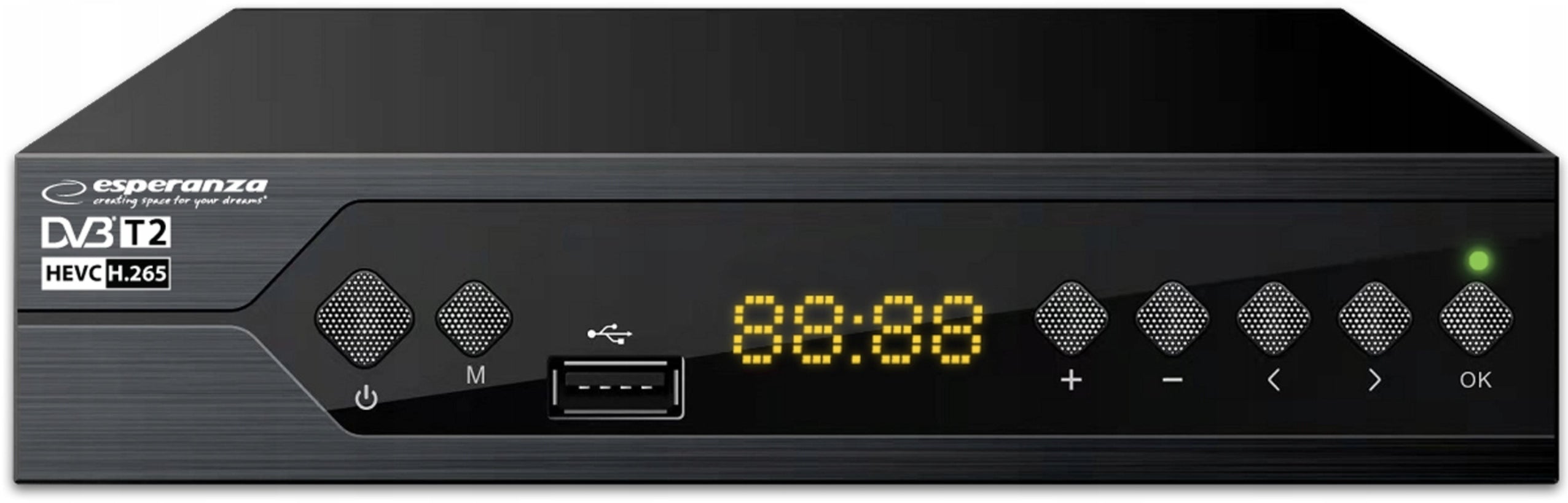 TUNER DECODER DVB-T2 TERRESTRIAL TV H.265 HEVC FULL HD USB HDMI + REMOTE CONTROL Packaging status original