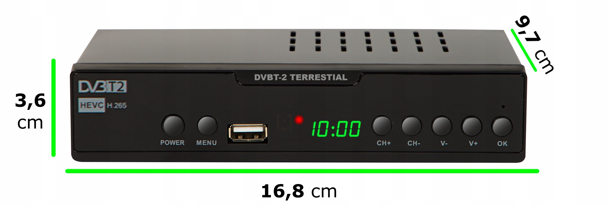 TUNER DECODER DVB-T2 TV TERRESTRIAL FULL HD HDMI USB REMOTE CONTROL BATTERIES SET Brand no brand
