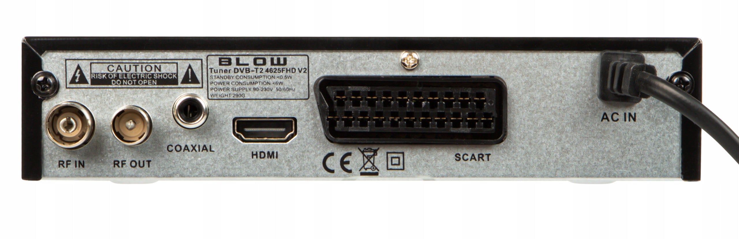 TUNER DECODER DVB-T2 TV TERRESTRIAL H.265 HEVC FULL HD USB HDMI REMOTE CONTROL BATTERIES Packaging status original