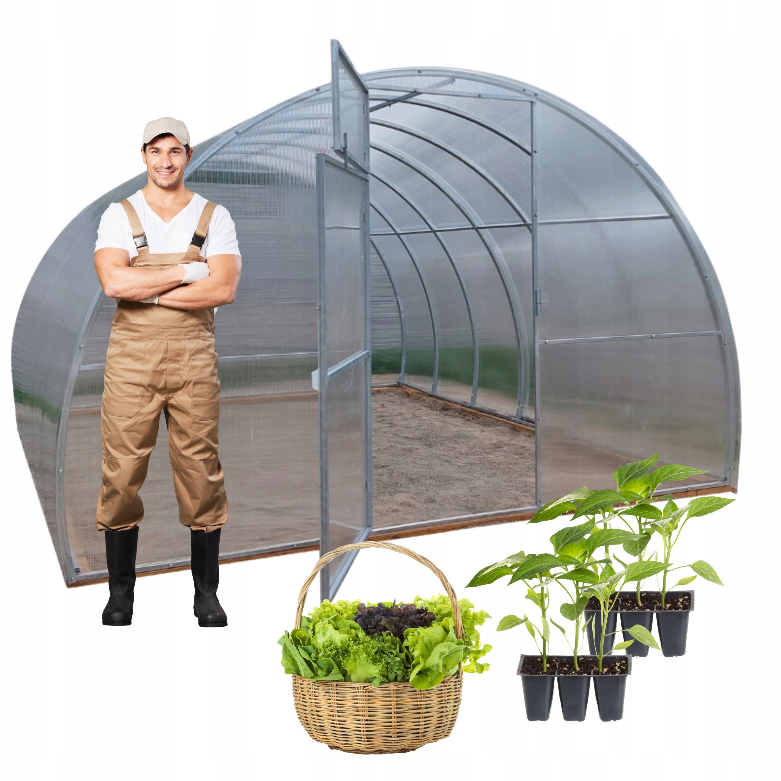 TUNNEL, GREENHOUSE 3x6 POLYCARBONATE 6MM "ALISTAN 30X30"+freebie and delivery