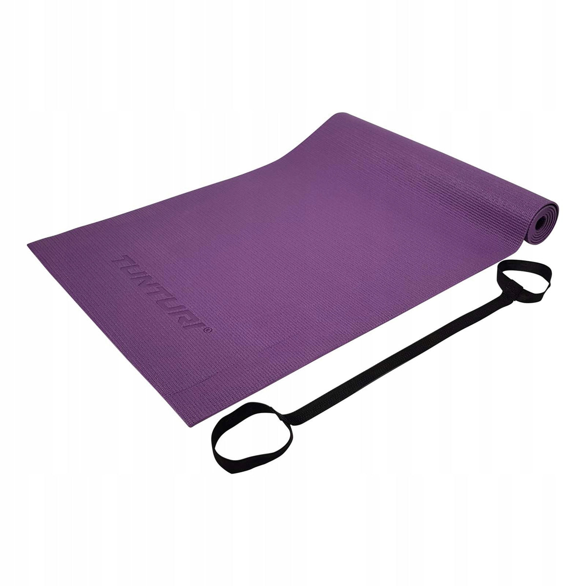 TUNTURI PVC YOGA MAT 4 mm PURPLE Color pink