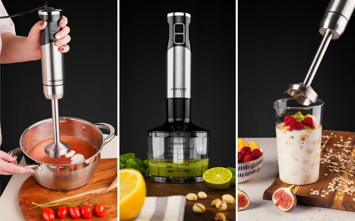 TURBO POWERFUL HAND BLENDER Multifunctional VERTENZ 1400W Titanium Blades Model WIELOFUNKCYJNY MOCNY BLENDER MOCNY