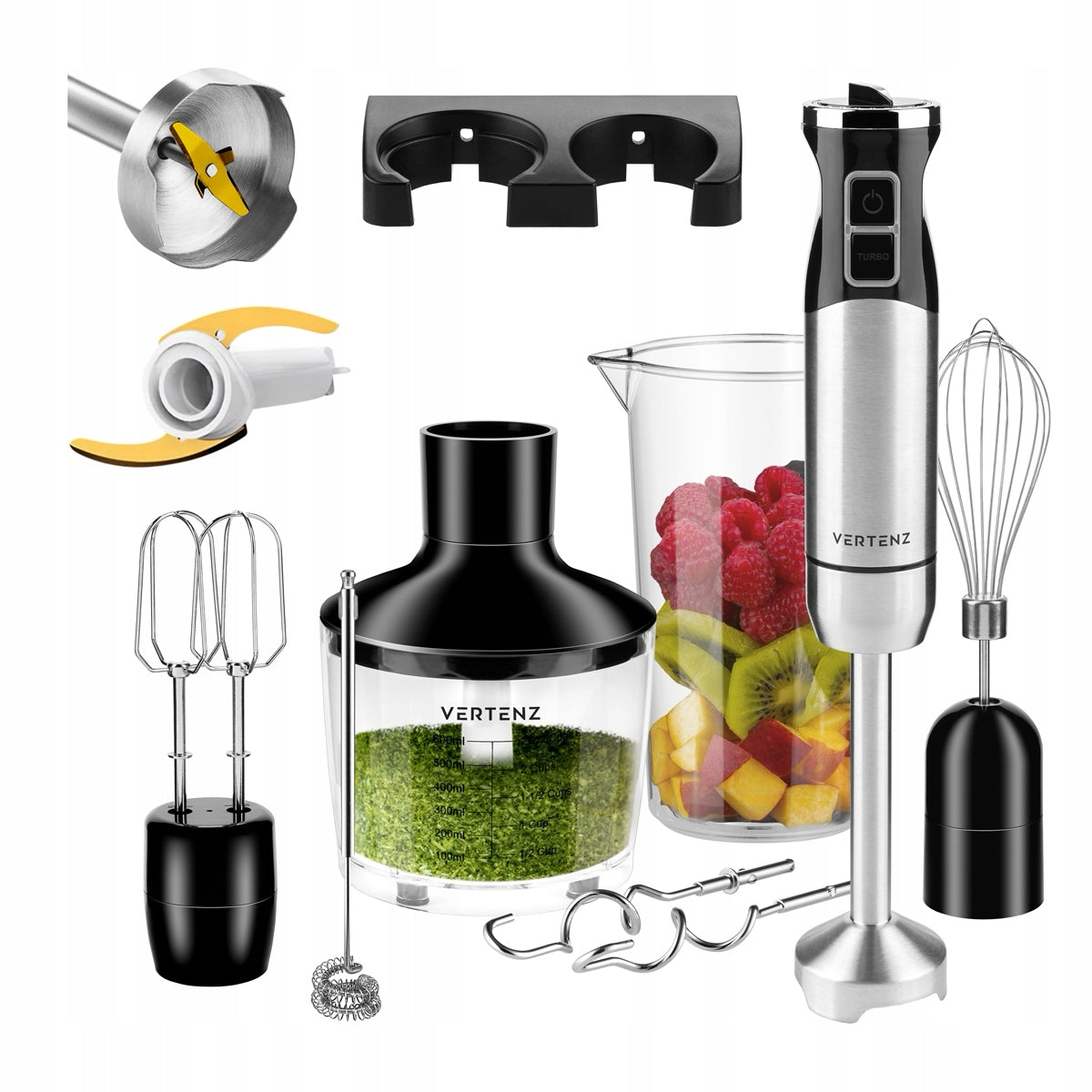 TURBO POWERFUL HAND BLENDER Multifunctional VERTENZ 1400W Titanium Blades