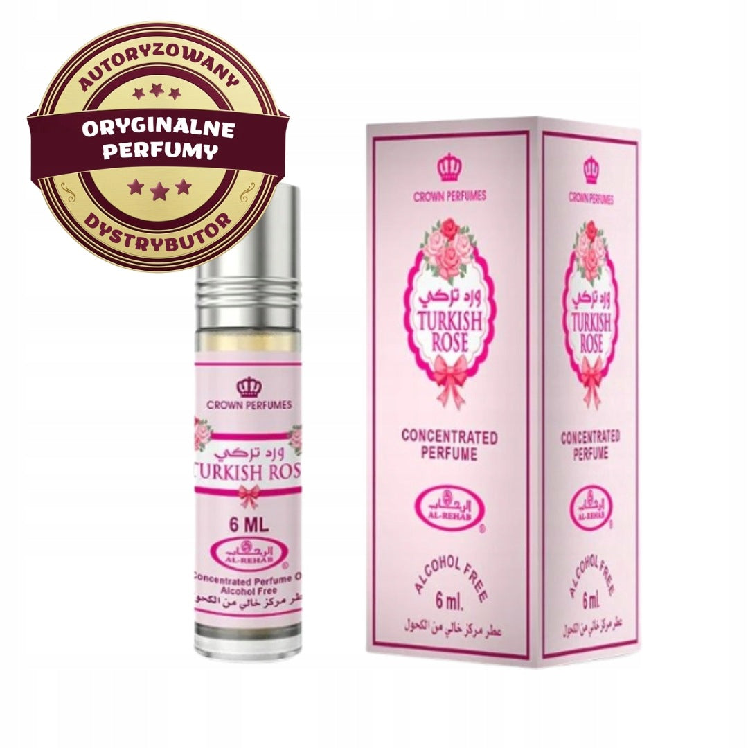 TURKISH ROSE ARABIC PERFUME IN ROSE MUSK OIL 6 ml AL REHAB