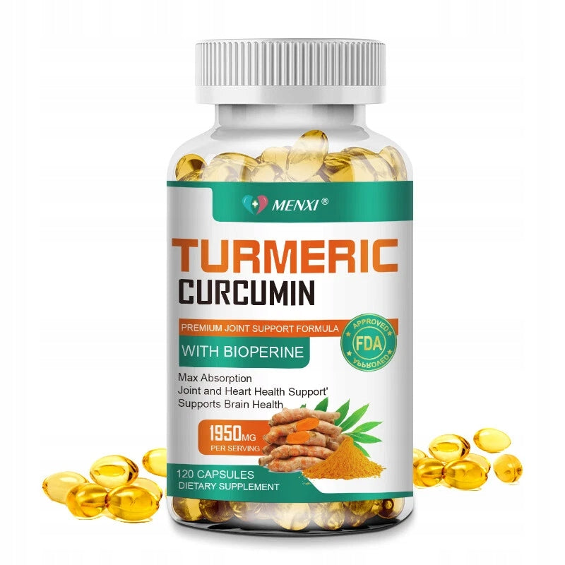 TURMERIC 95% CURCUMIN 1950 mg – TURMERIC AND BLACK PEPPER EXTRACT – ANT Packaging status original