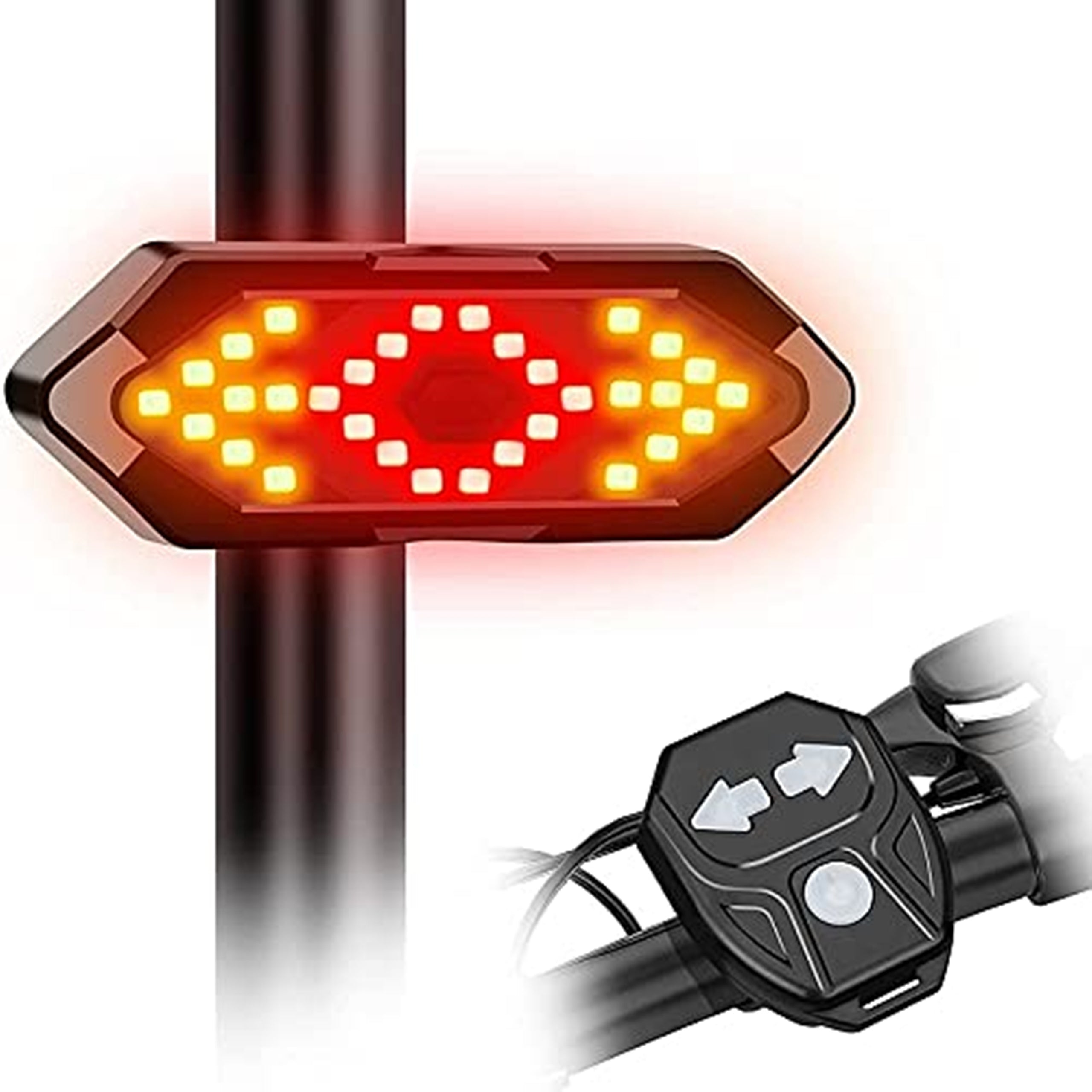 TURN SIGNALS BIKE LIGHT SIGNALING REAR LED REMOTE CONTROL LIGHTING LAMP Manufacturer code LAMPKA UCHWYT OŚWIETLENIE MIGACZ DZWONEK 4NEO