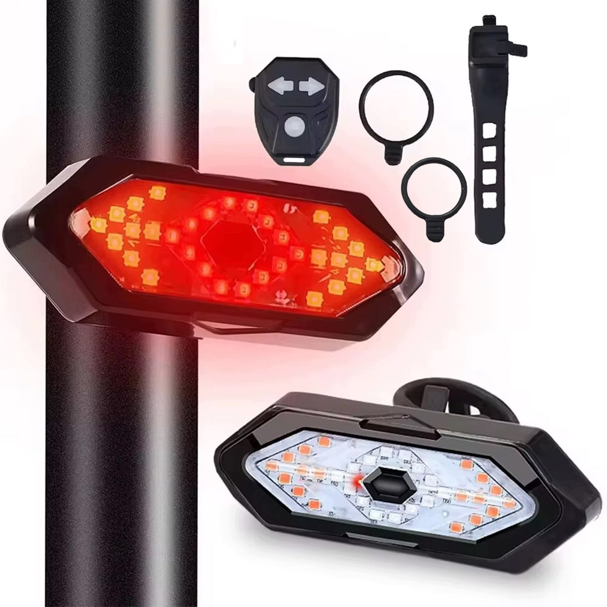 TURN SIGNALS BIKE LIGHT SIGNALING REAR LED REMOTE CONTROL LIGHTING LAMP
