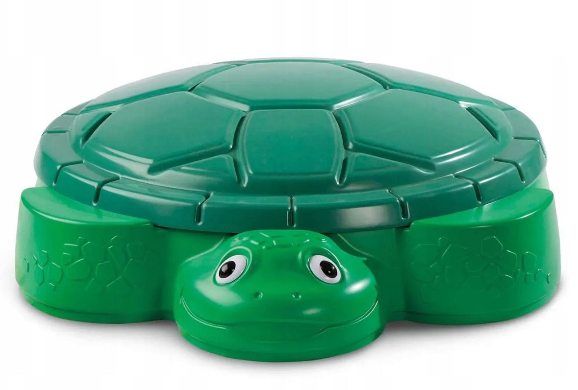 TURQUOISE GARDEN SANDBOX LITTLE TIKES TURTLE WITH LID Kind plastic