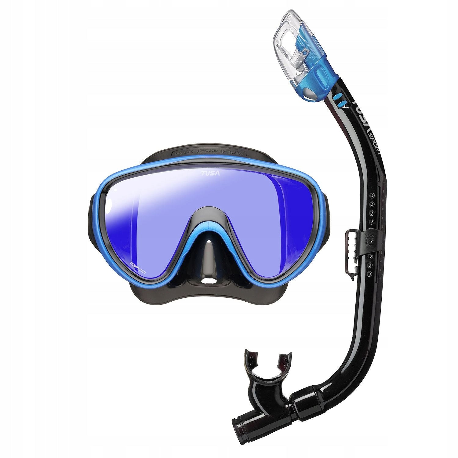 TUSA DIVING SET SERENE MIRROR snorkel DRY ANTIREFLEX snorkeling B Color blue