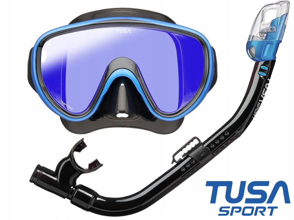 TUSA DIVING SET SERENE MIRROR snorkel DRY ANTIREFLEX snorkeling B
