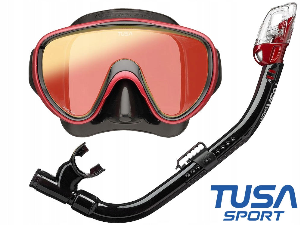 TUSA DIVING SET SERENE MIRROR snorkel DRY ANTIREFLEX snorkeling R