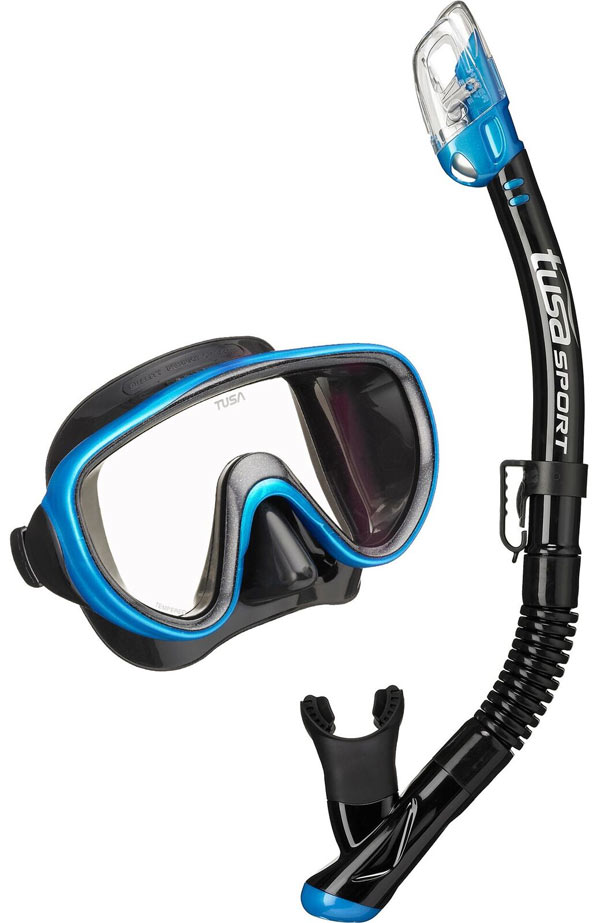 TUSA DIVING SET SERENE PRO snorkel DRY snorkeling +ETUI blue Manufacturer code UC-1625