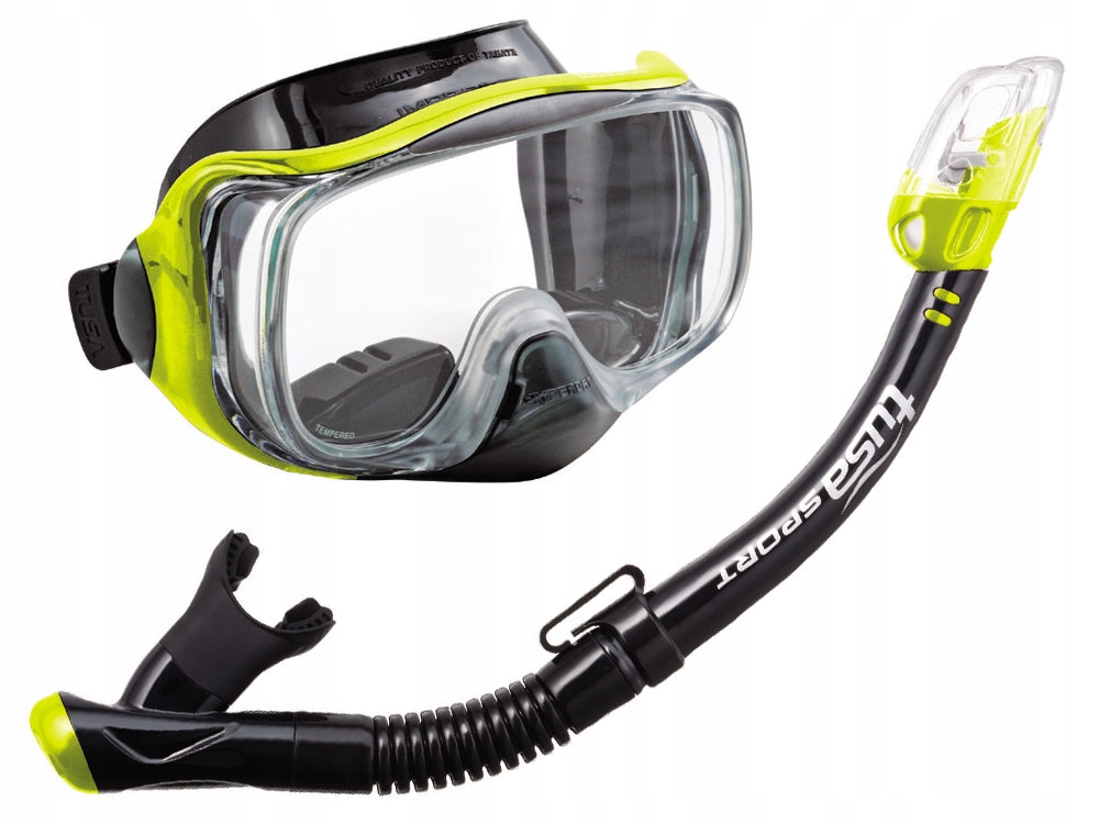 TUSA IMPREX DIVING SET MASK SNORKEL BKBK Brand Tusa