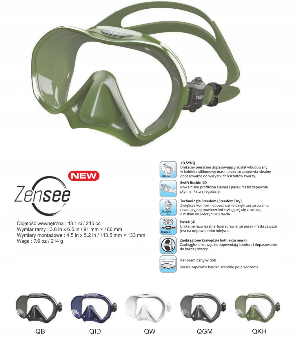 TUSA diving mask M 1010 Zensee FRAMELESS LIGHTWEIGHT M1010 QID navy blue Manufacturer code M1010 QID