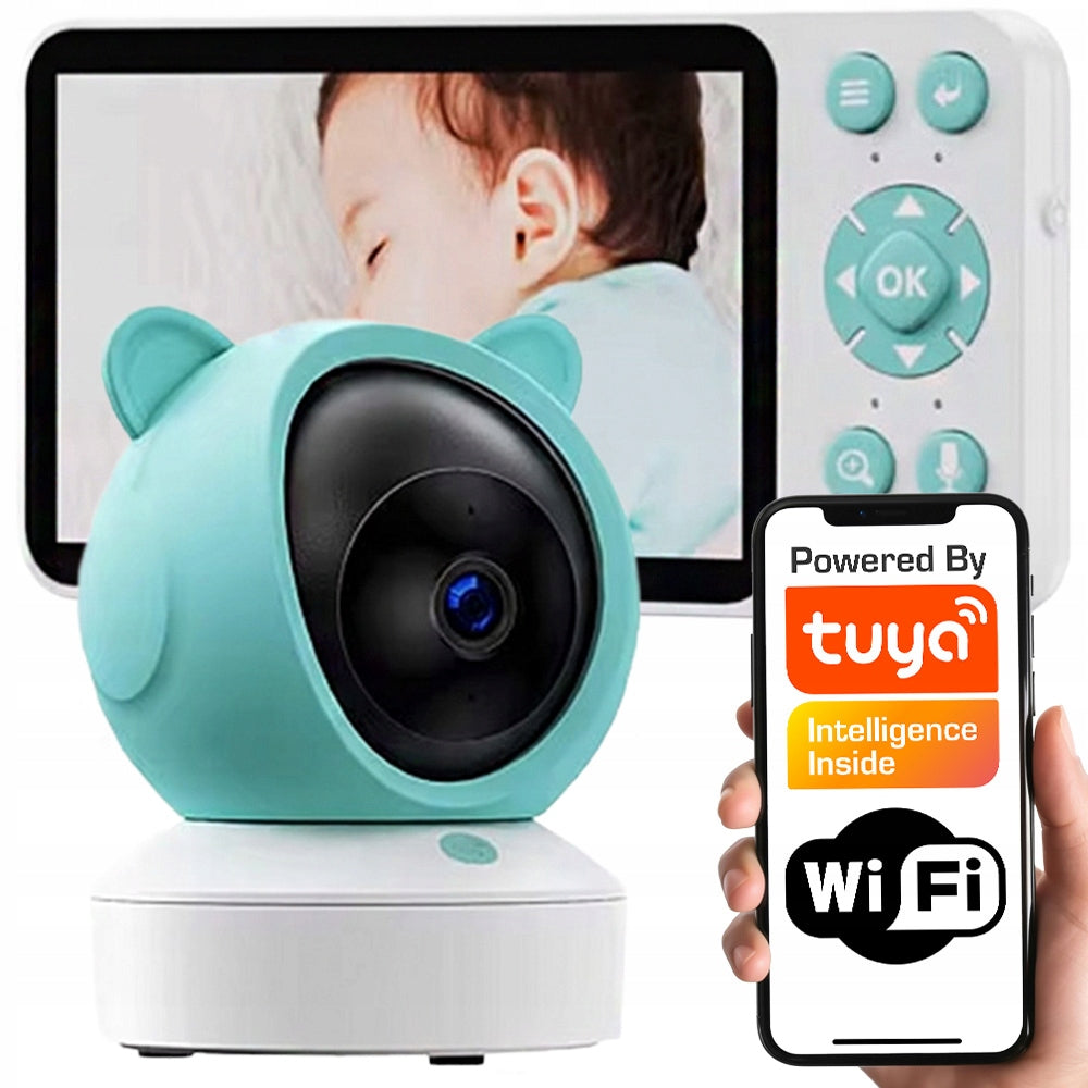 TUYA 5" WiFi Rotating Camera + Wireless LCD Screen