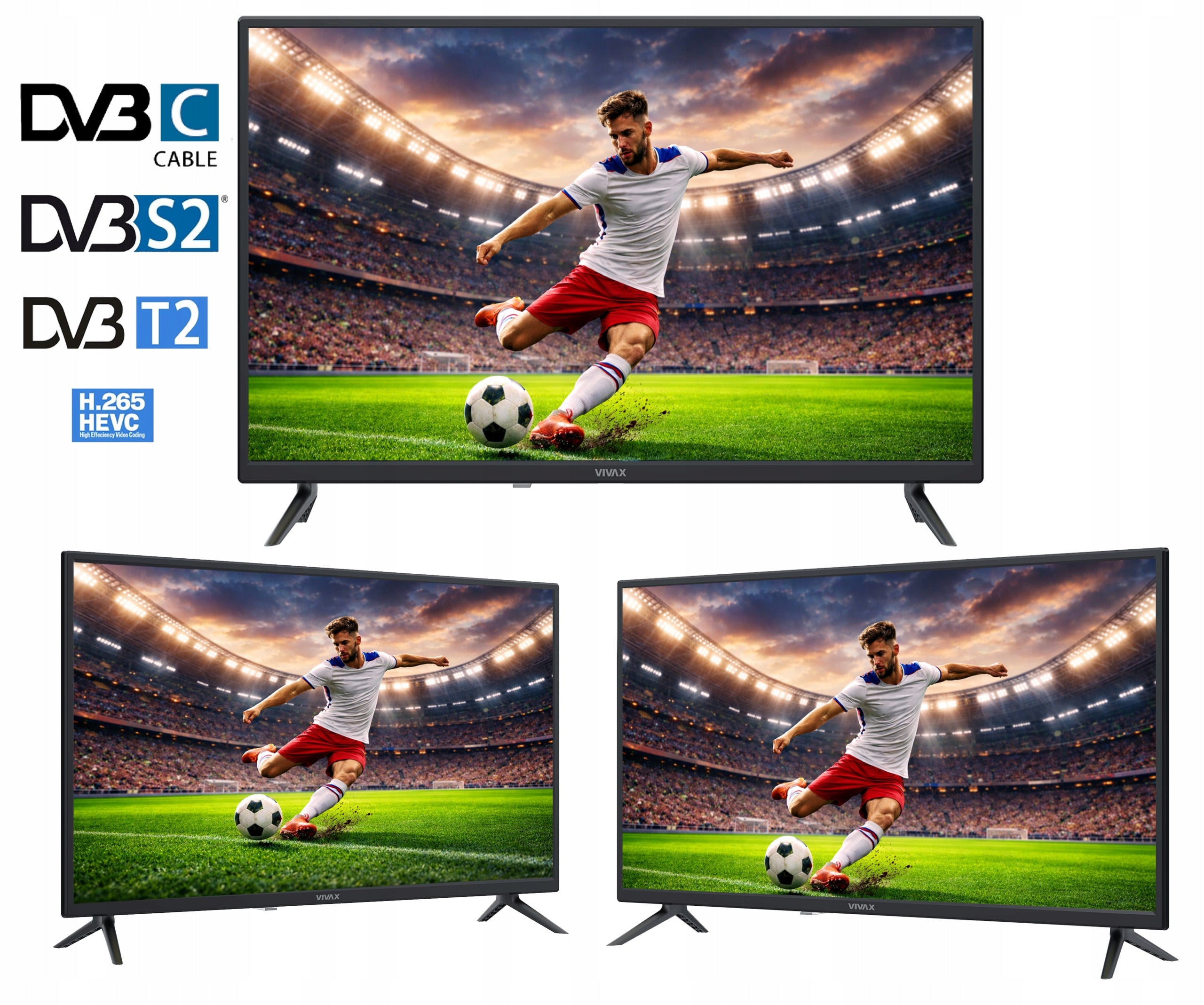 TV 32" LED HD 80cm VIVAX 32LE117T2S2 DVB-T2/S2 DOLBY AUDIO