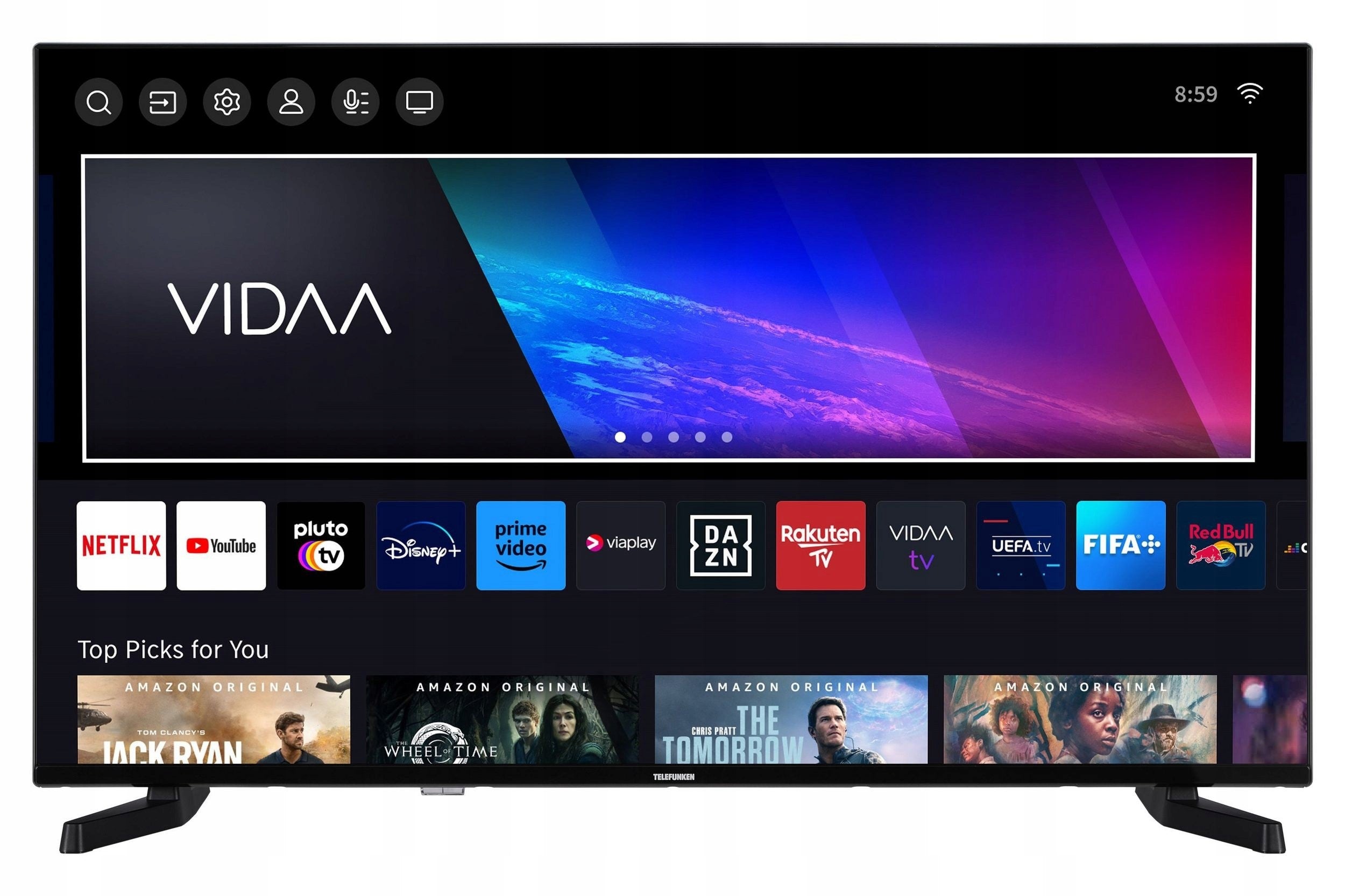 TV 43" Smart TV 4K UHD Telefunken D43U790B2C HDR10 WiFi DVB-T2 VIDAA Manufacturer code D43U790B2C