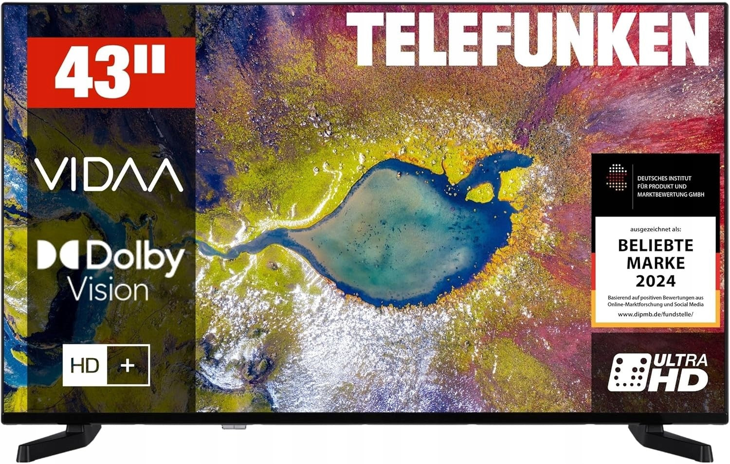 TV 43" Smart TV 4K UHD Telefunken D43U790B2C HDR10 WiFi DVB-T2 VIDAA Packaging status original