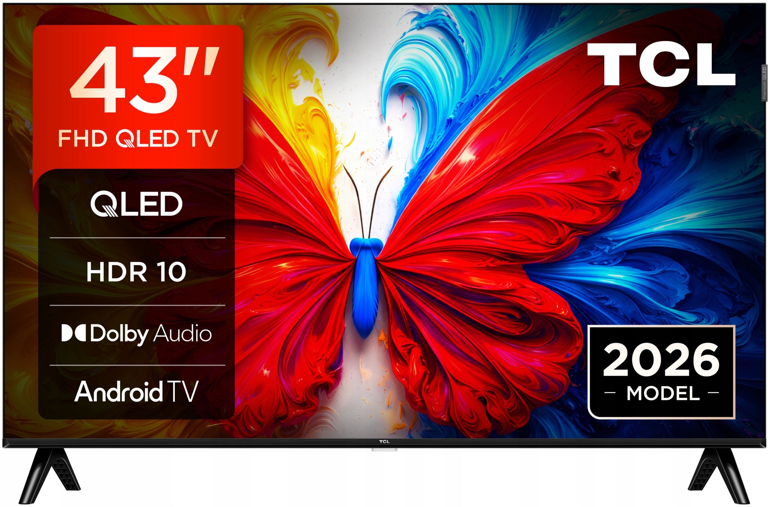 TV 43" TCL Full HD QLED 43S5L Android TV Model 2026 New