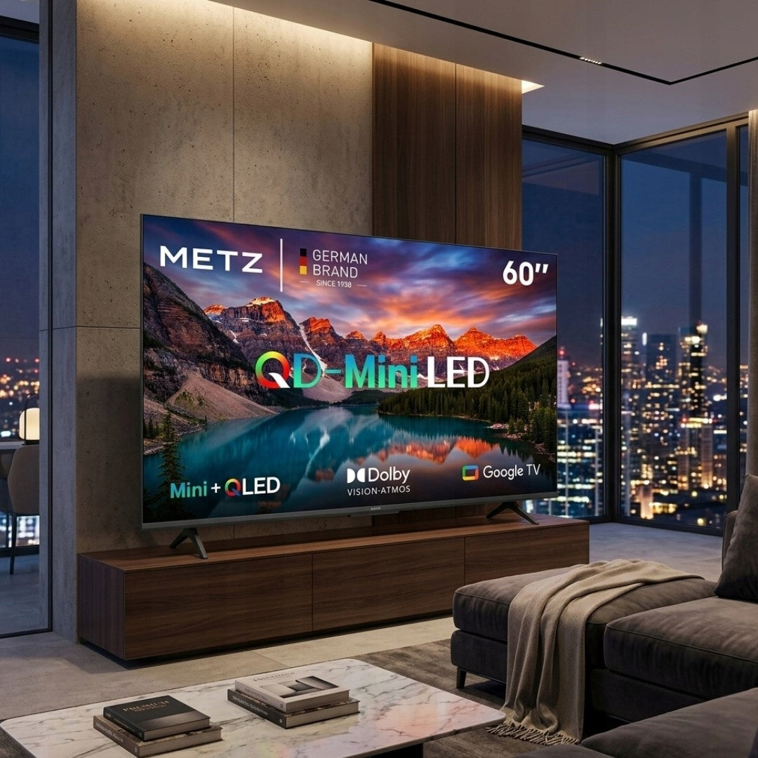 TV 60" QD-Mini LED METZ 60MNH7000Z Google TV WiFi Smart TV DVBT2 HDR Packaging status original