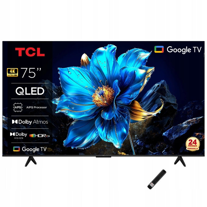 TV 75" TCL 75P79K QLED 4K UHD Google TV Dolby Atmos DVB-T2 New
