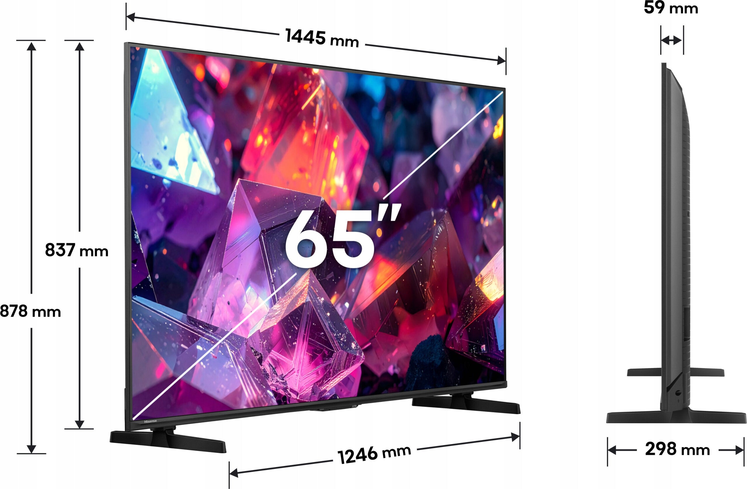 TV HISENSE 65E77S PRO 65" QLED 4K 144Hz VRR VIDAA HDMI 2.1 HD format 4K UHD