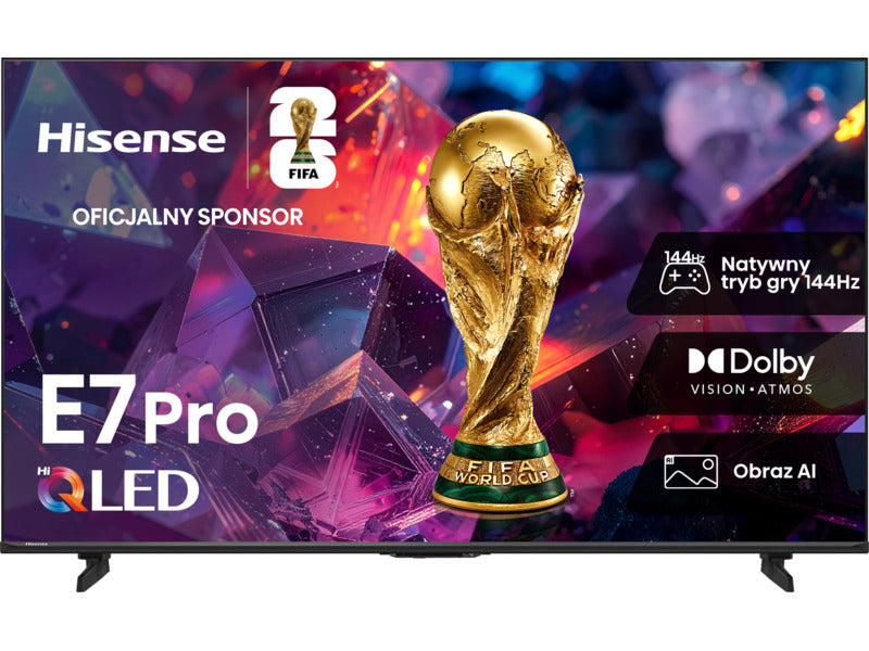 TV HISENSE 65E77S PRO 65" QLED 4K 144Hz VRR VIDAA HDMI 2.1 TV type QLED