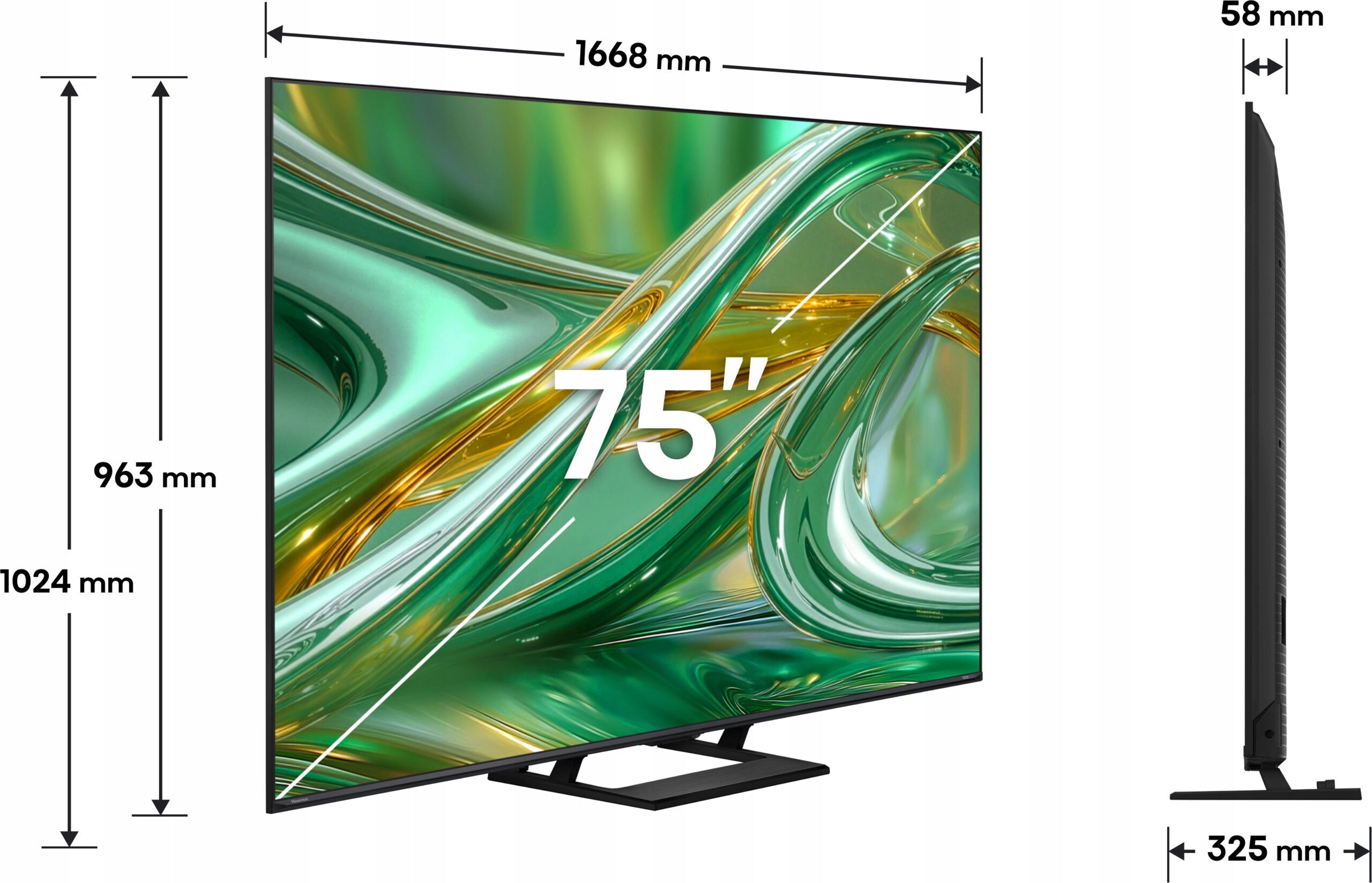 TV Hisense 75E8S 75” MiniLED 4K UHD 144Hz VIDAA Manufacturer code 75E8S