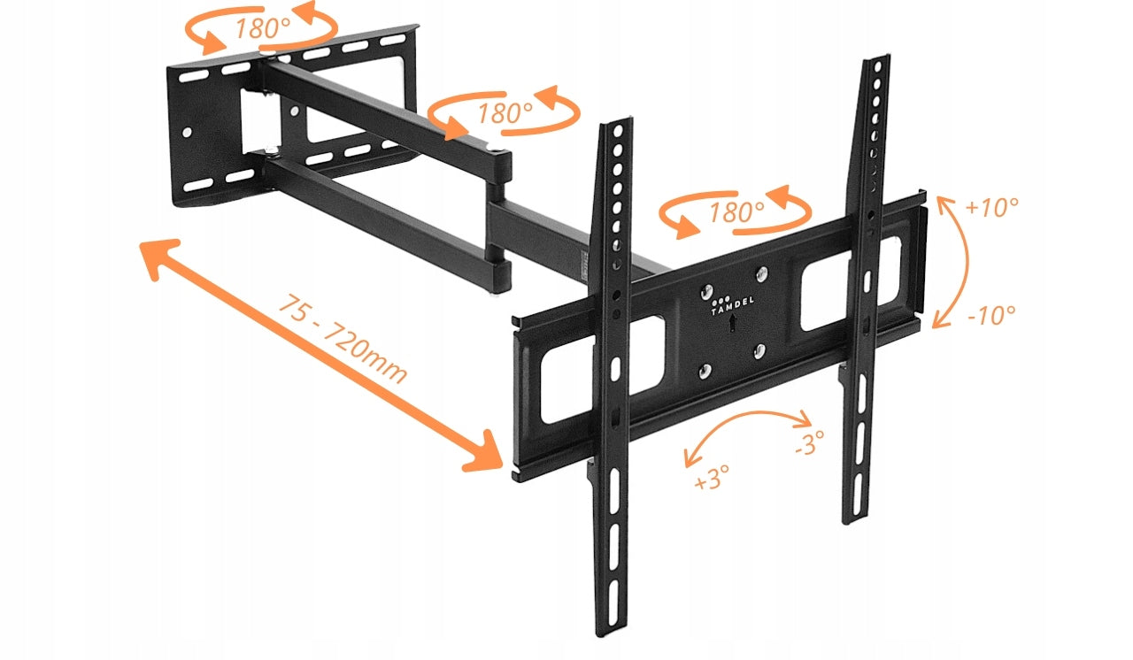 TV MOUNT 26-55 Cali LONG ARM 72CM ROTATING STRONG ADJUSTABLE Brand TAMDEL