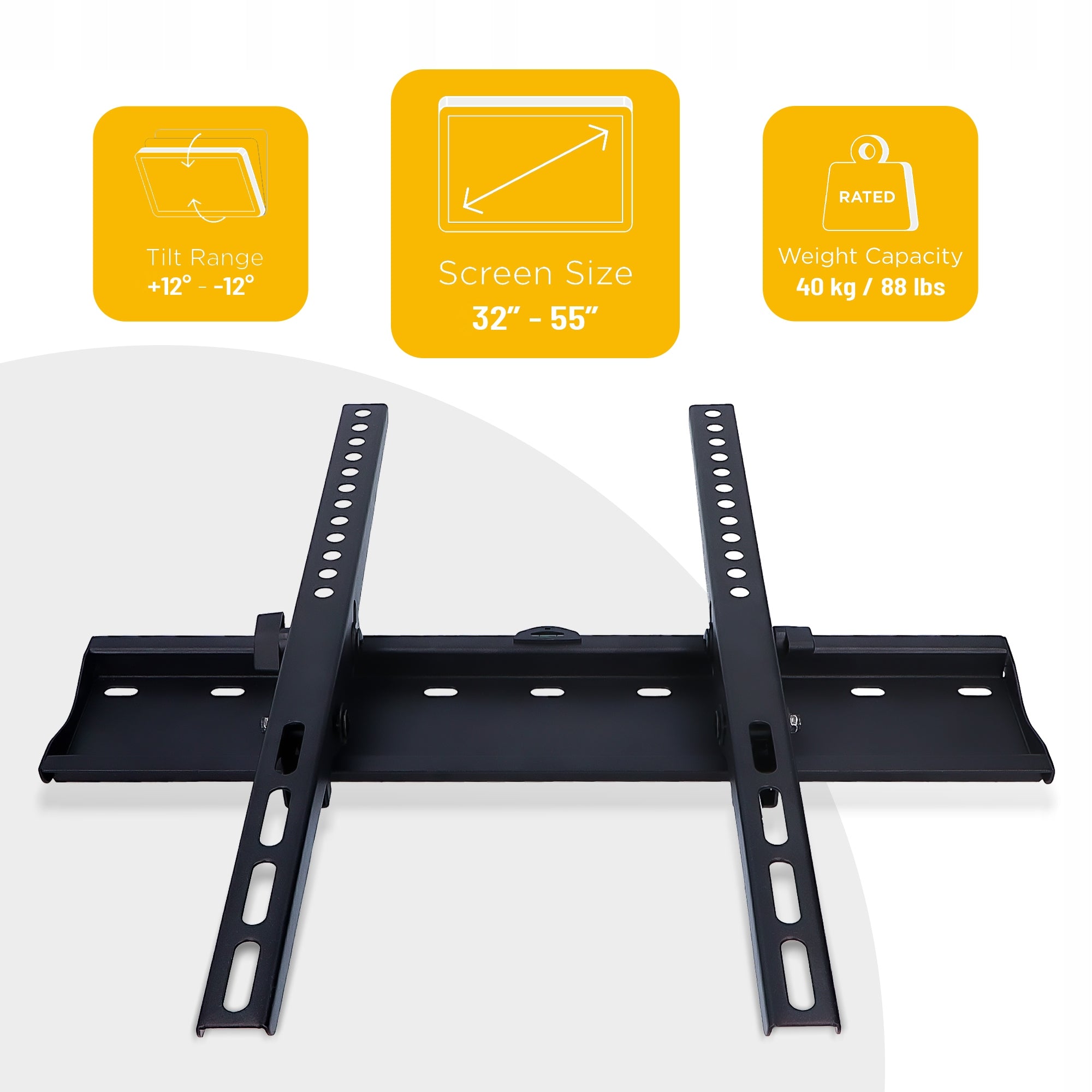 TV MOUNT HANGER TV 32-55 INCHES WALL TILTING UNIVERSAL SLIM 0F EAN (GTIN) 5905155832221