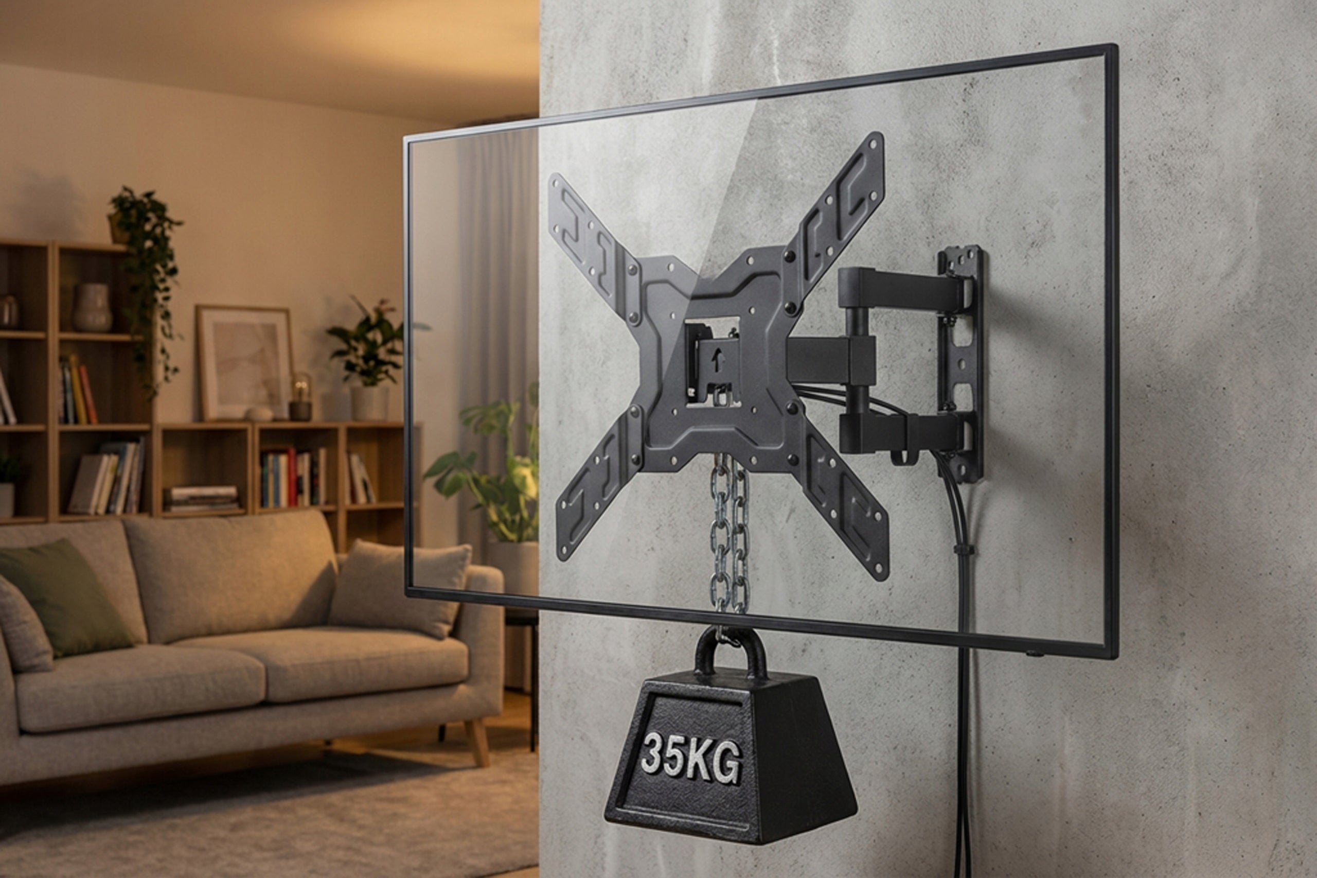 TV MOUNT SWIVEL HANGER FOR TV POWERFUL LCD 22-55 INCHES KingMount Packaging status original