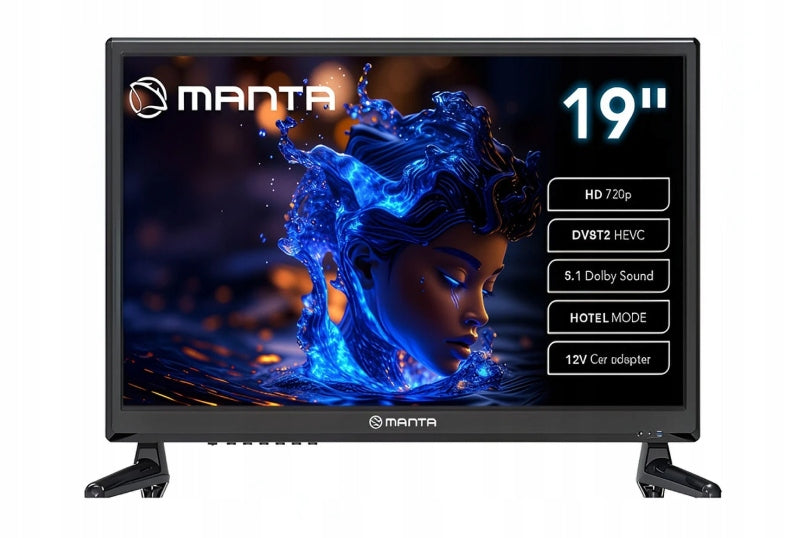 TV Manta MATV001LHN19 19" HD hotel camping motorhome 12V DVB-T2 LED