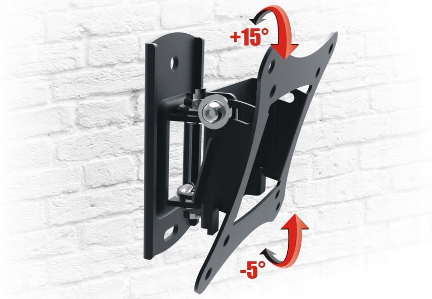 TV Monitor Holder 25 Inch 15kg Wall Mounted VESA Adjustable Tilting Packaging status original